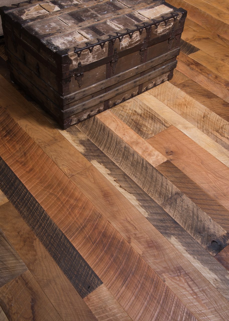 image of mixed width flooring