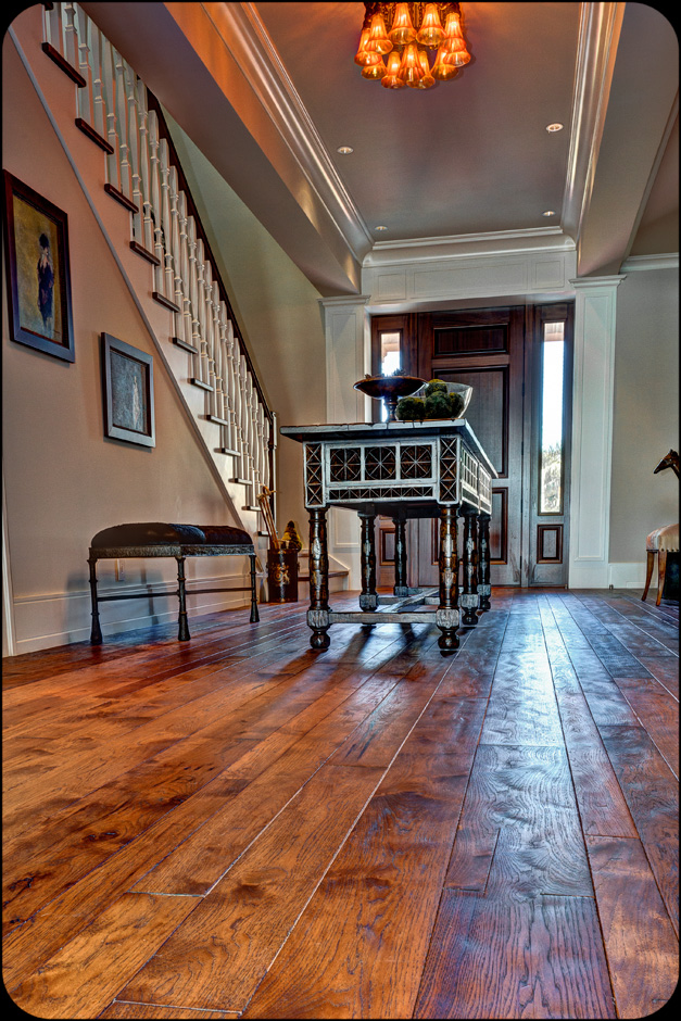 Hickory Flooring - Hand-scraped with Pre-finished with Stain