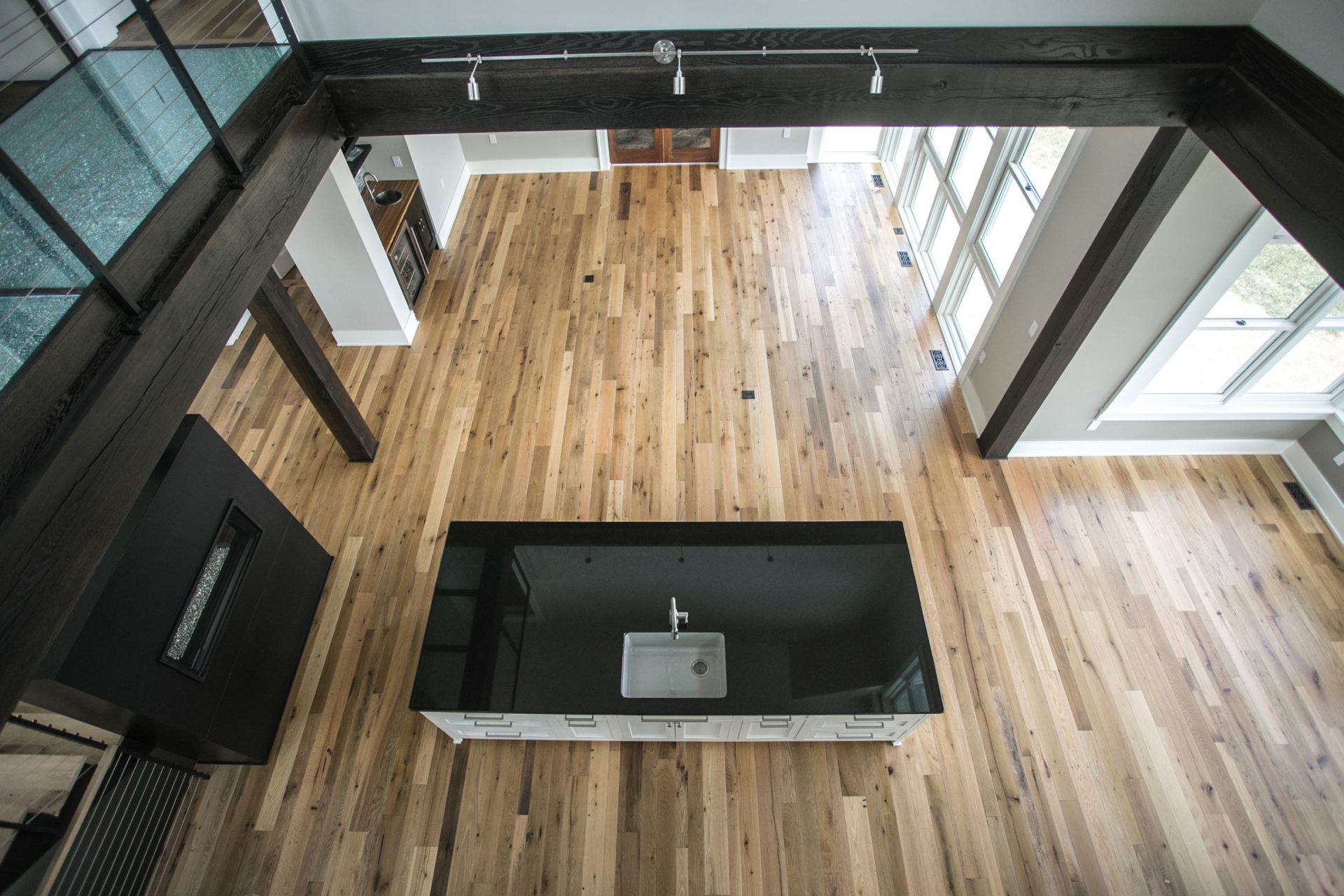 Image of Antique Oak Milled Flooring in Open Space by Cochran's Lumber