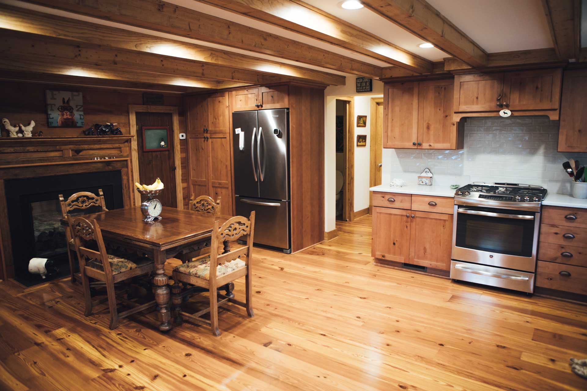 Antique Farmhouse Heart Pine at McGehee Farm by Cochran's Lumber