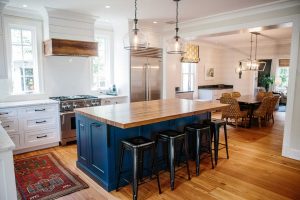 Image of Antique Oak Butcher Block Kitchen Island by Cochran's Lumber