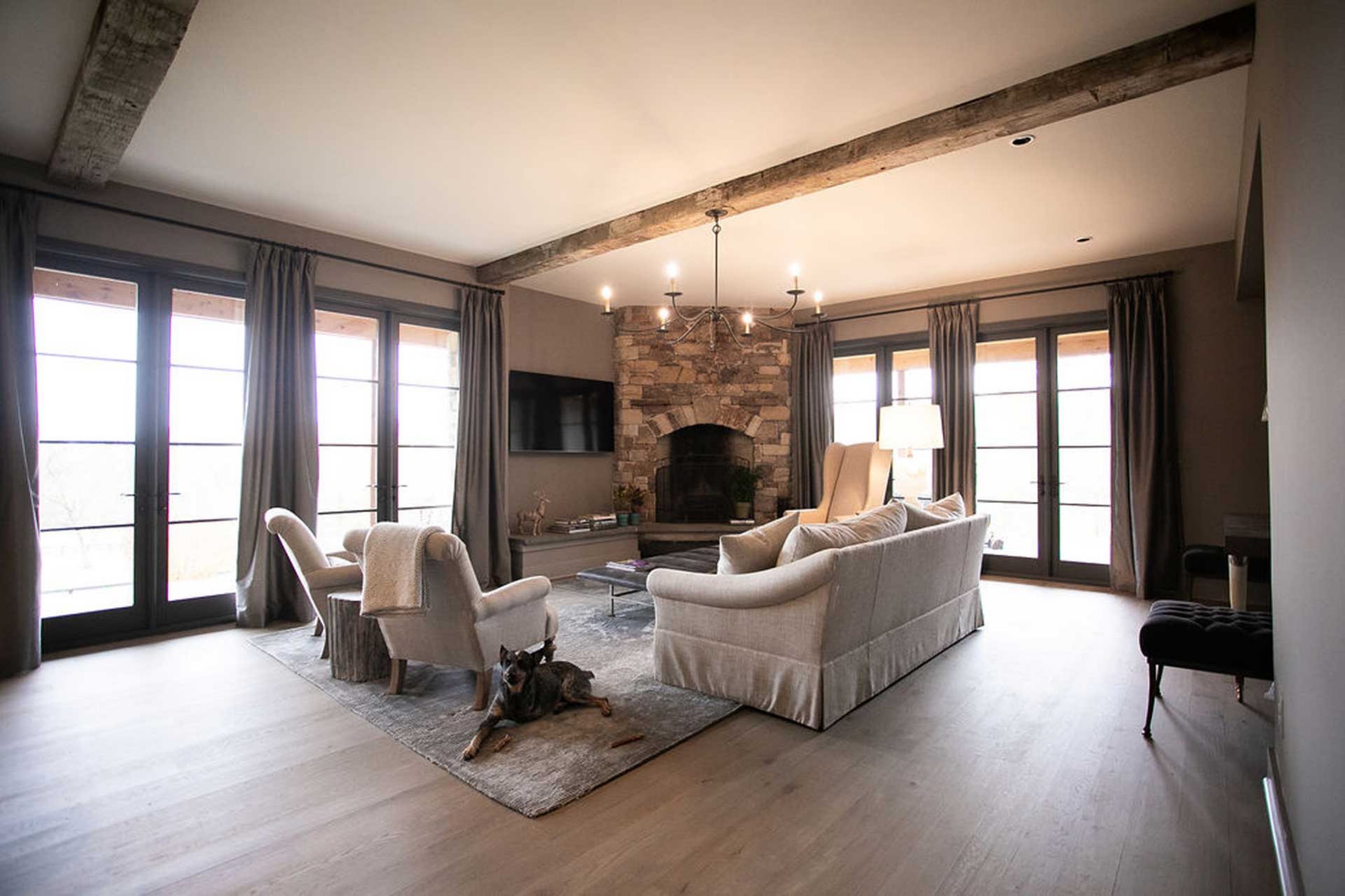 Image of Equestrian farmhouse wood flooring