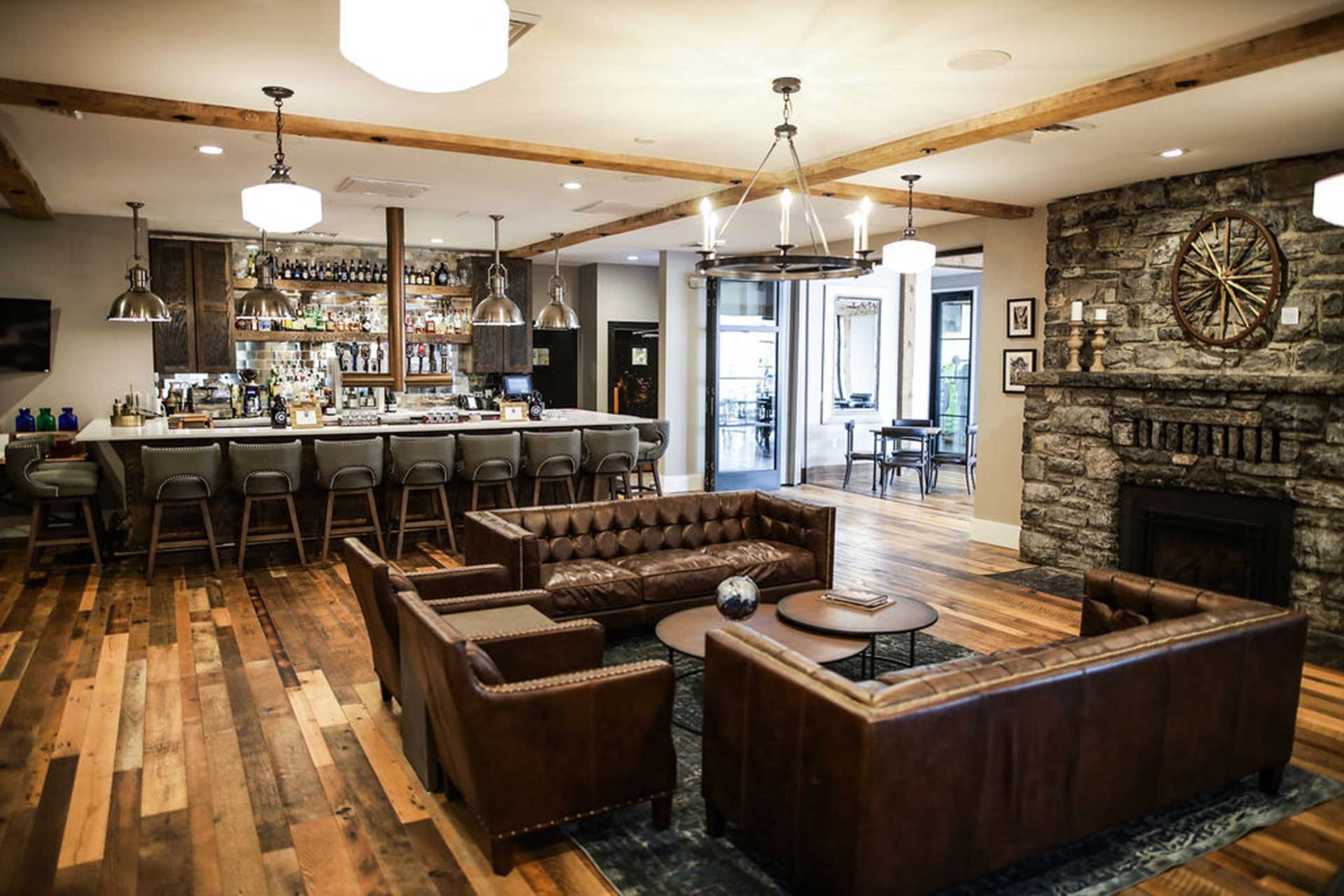 Image of refreshed restaurant using Random Width Wood Flooring at Bavarian Inn by Cochrans Lumber 8